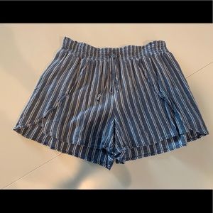 Blue striped soft shorts